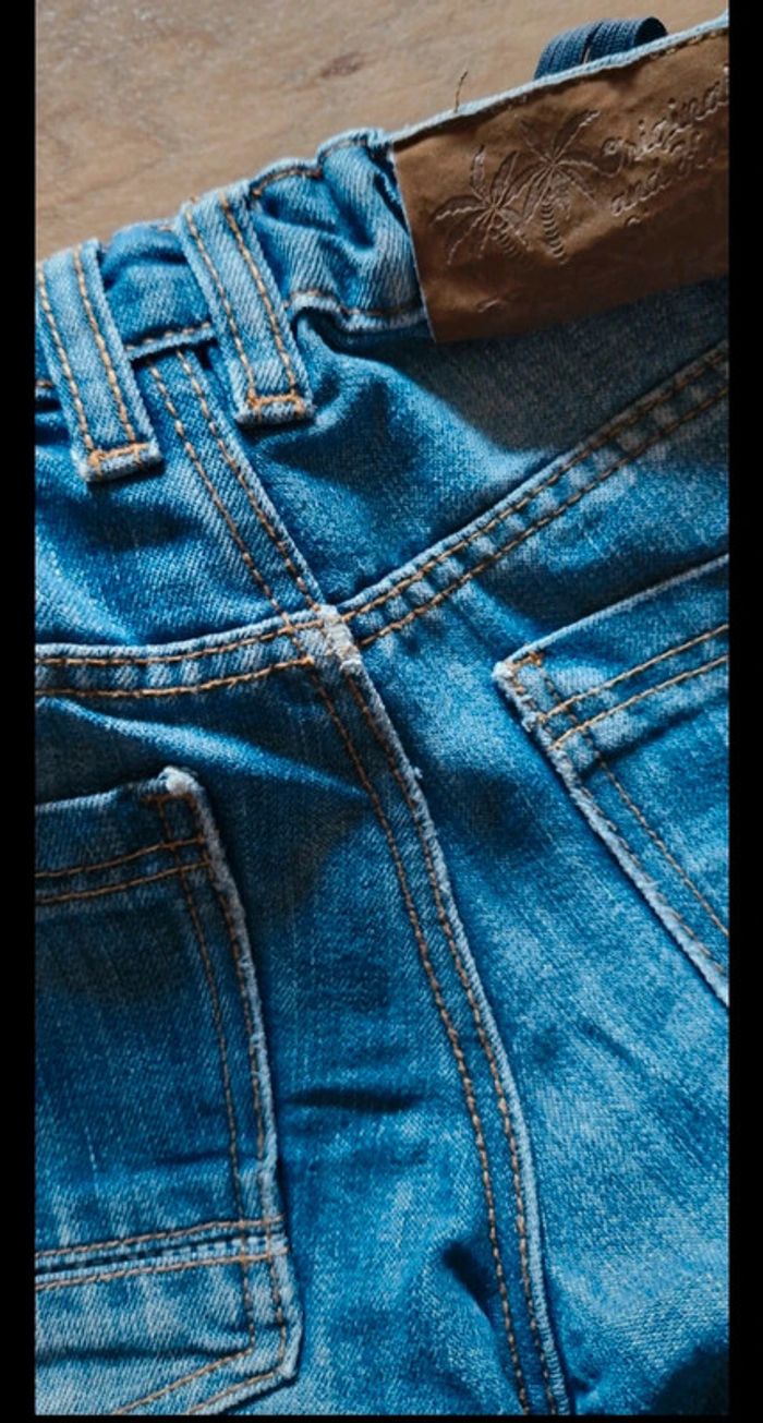 Short jean CREEKS taille 6 ans coloris bleu - photo numéro 3