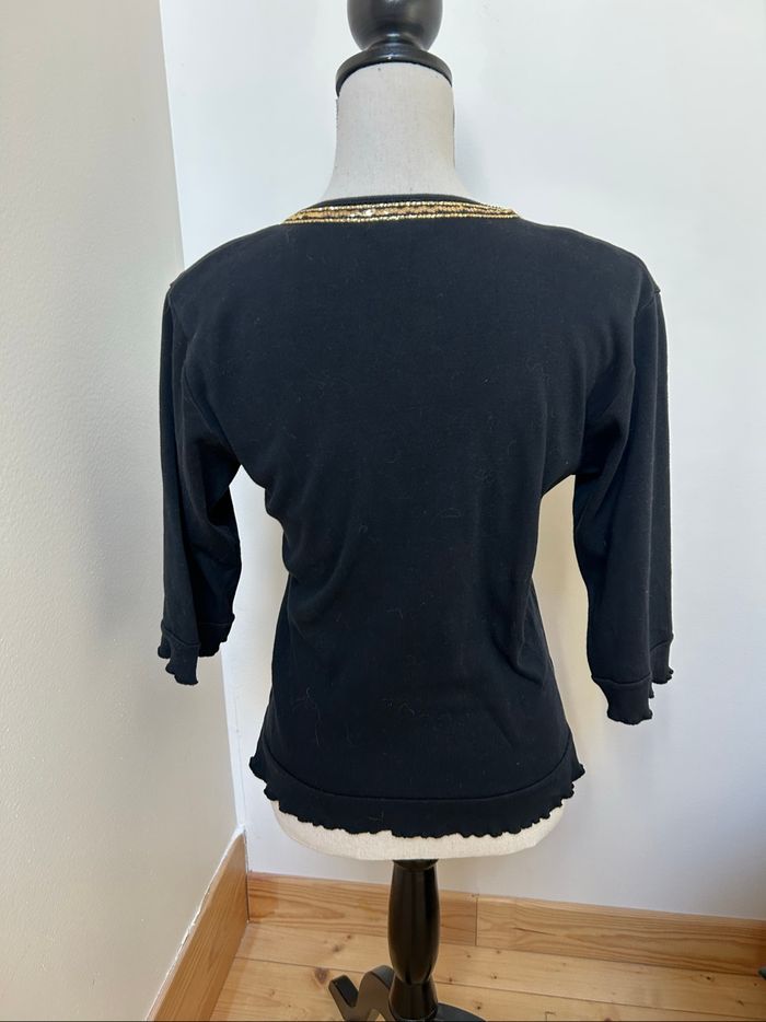 Haut noir et doré - taille M/L - photo numéro 2