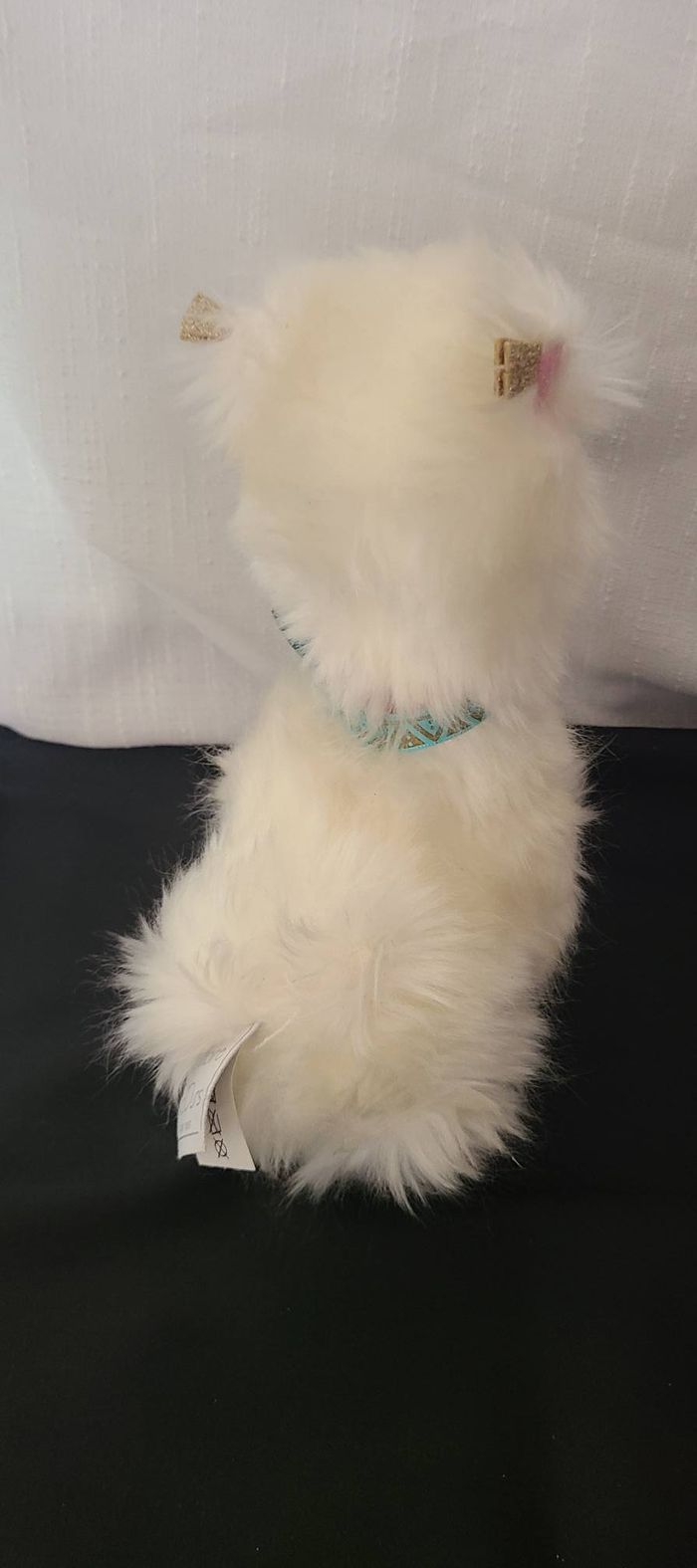 Peluche Doudou lama blanc marque Histoire D'ours rose - photo numéro 4