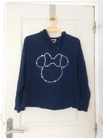 Haut de pyjama à capuche bleu marine minnie disney femme M/38