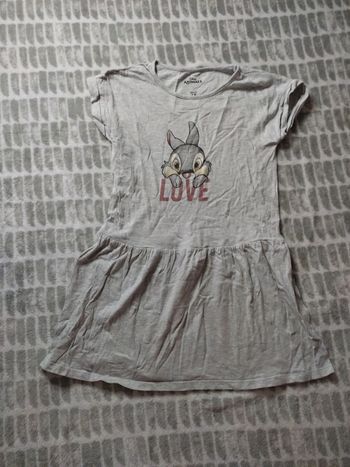 Robe grise pan pan Bambi Disney 7 8 ans