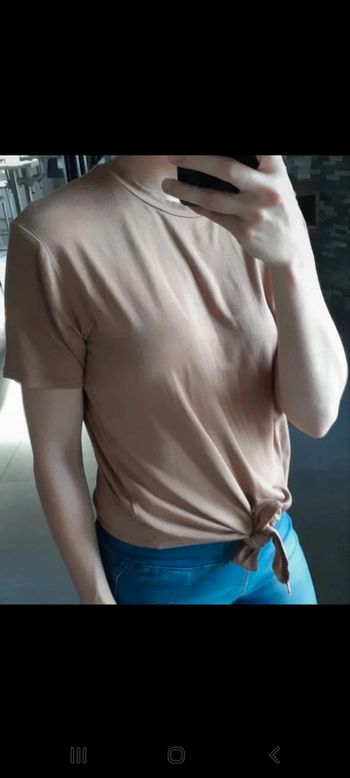 Tee-shirt avec nœud à nouer taille 34 Boohoo