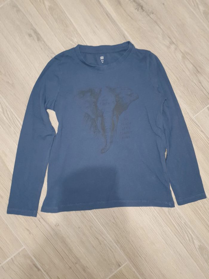 Tee-shirt manches longues bleu 8ans