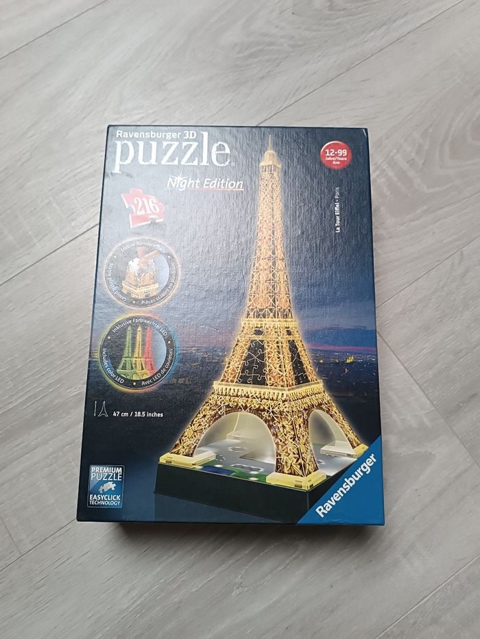Puzzle 3D Tour Eiffel lumineuse
