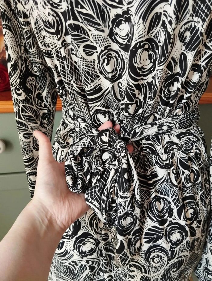 🌾Robe Fluide Imprimé Graphique Manoukian T38🌾 - photo numéro 11