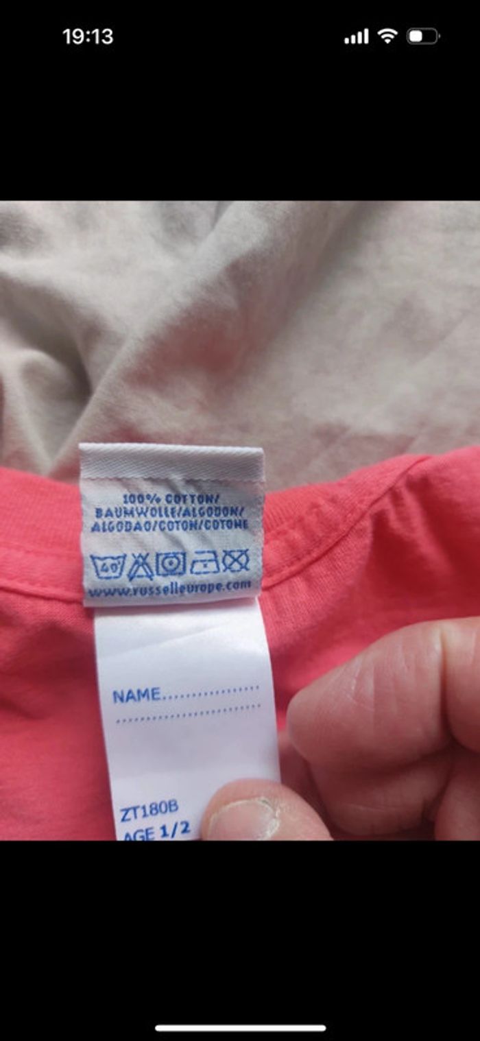 Tee-shirt Russell taille 2 ans - photo numéro 4