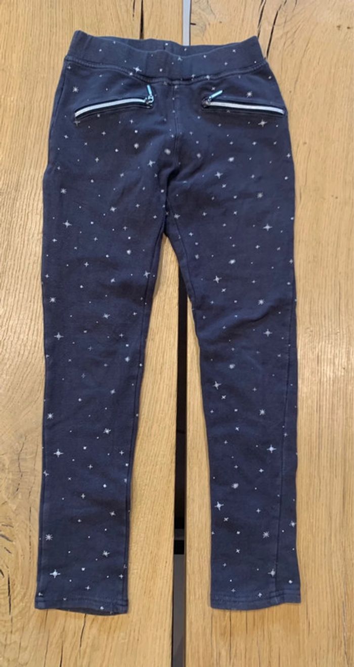Legging noir motifs étoiles fille 10 ans In Extenso