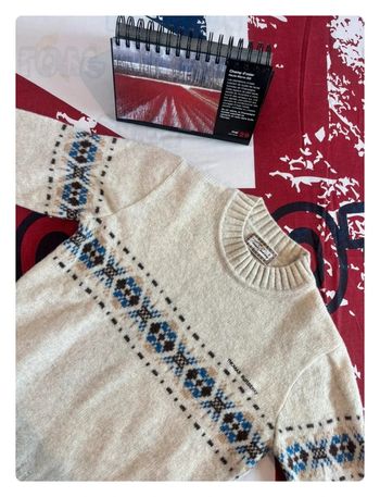 Pull Thomas Burberry xs beige motif brodé