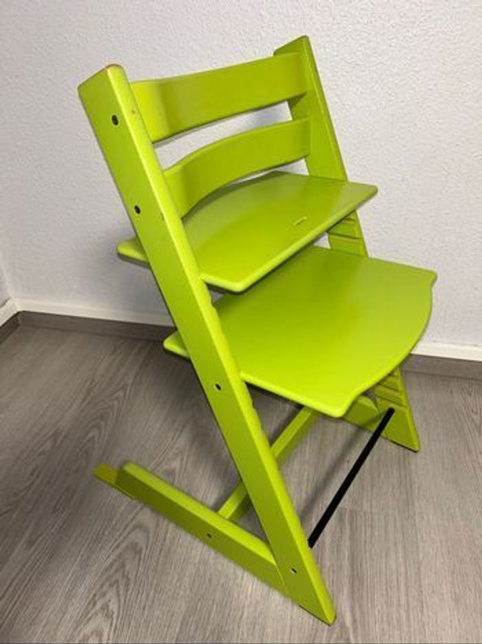 Chaise Tripp Trapp Stokke verte + Babyset - photo numéro 6