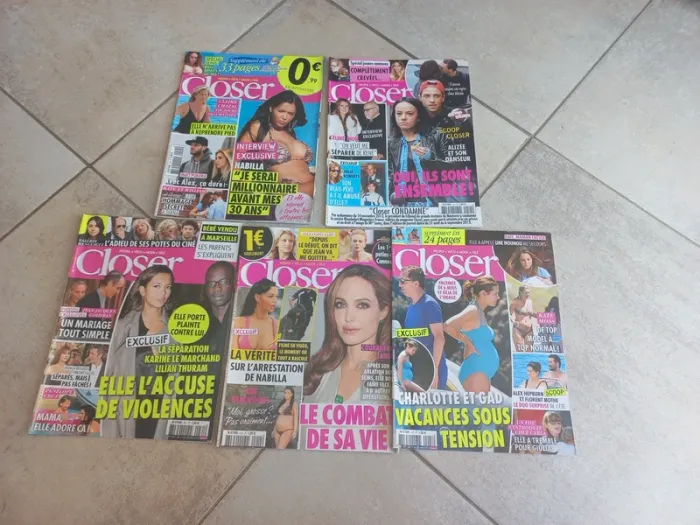 Lot de 5 magazines People Closer