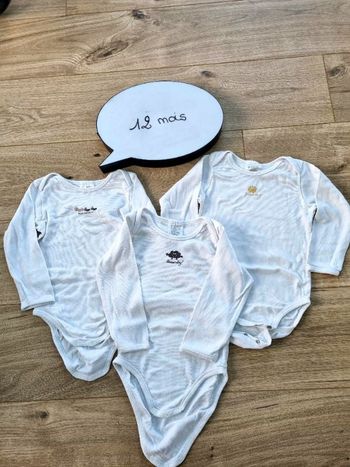 Lot bodies ML 12mois