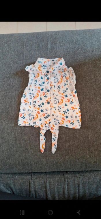 Chemise manches très courtes Gémo 12 mois 👻