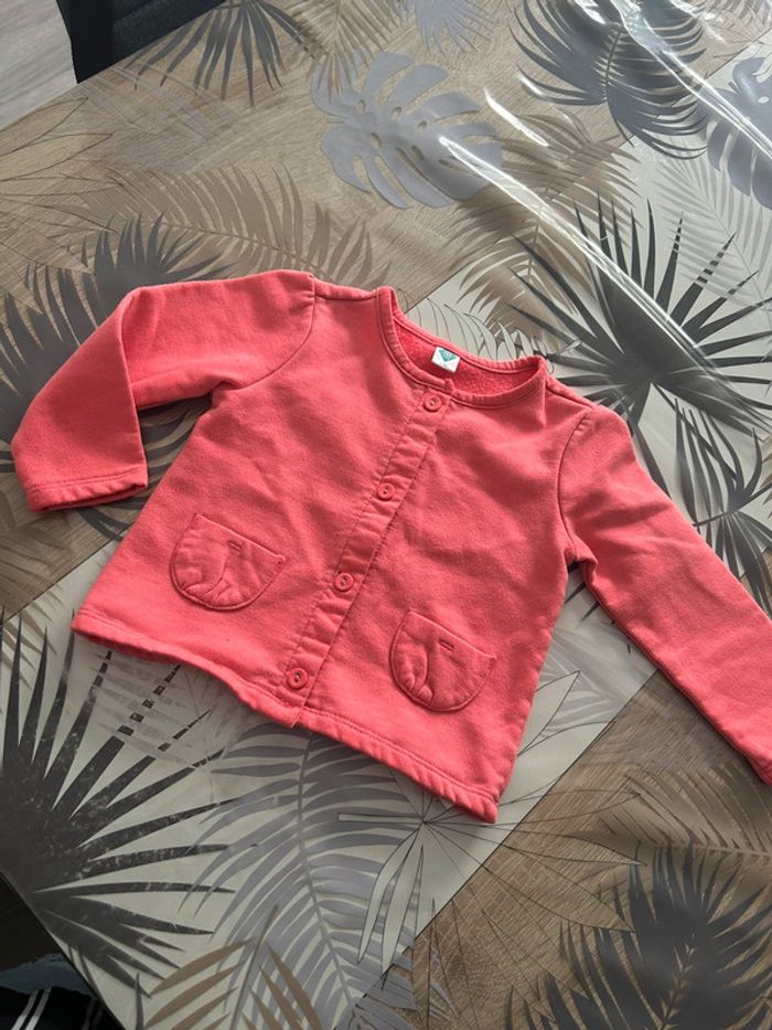 Gilet rose fille 23 mois