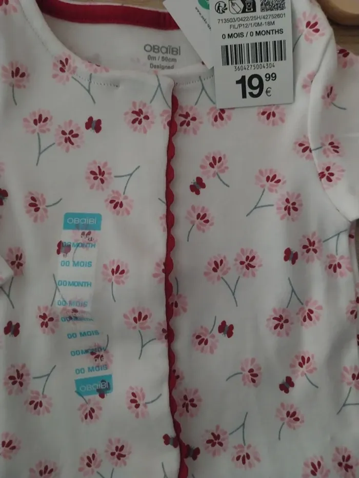 Pygama bébé fille naissance obaibi - photo numéro 2
