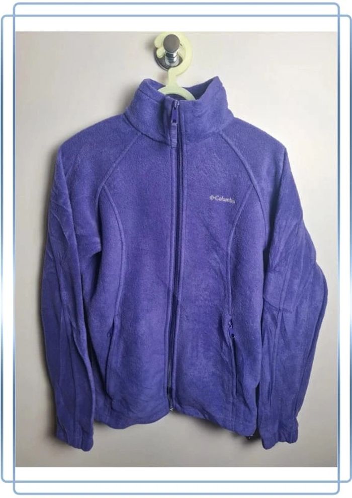 Veste Polaire columbia violette femme / taille M / brodé