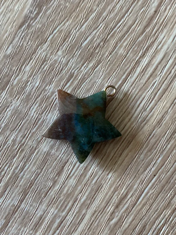 Pendentif étoile en jaspe héliotrope - photo numéro 6