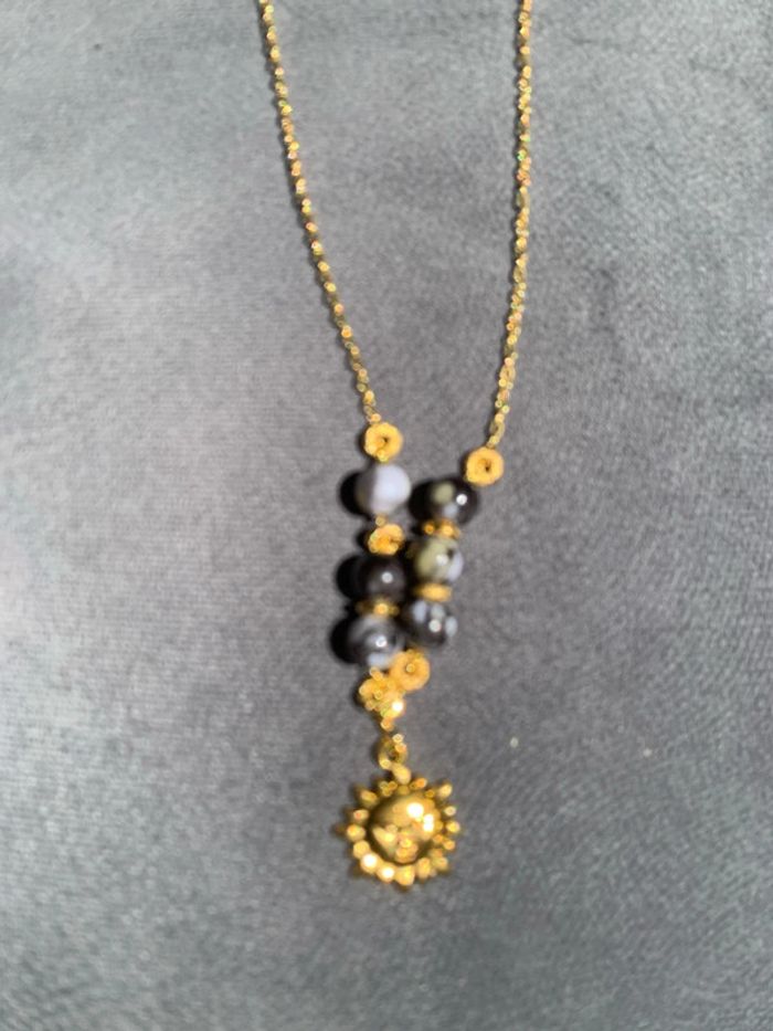 collier soleil et perles - photo numéro 2