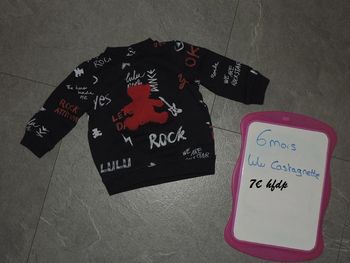 sweat lulu castagnette taille 6 mois
