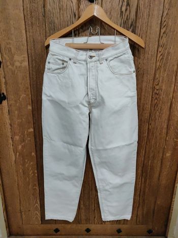 Jean Caroll blanc vintage taille haute T40