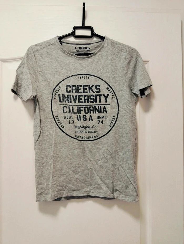 T-shirt gris Creeks 14 ans - photo numéro 2