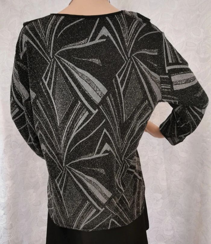 Blouse. Noir et argent. Taille 42.Fafa Mod Paris - photo numéro 5
