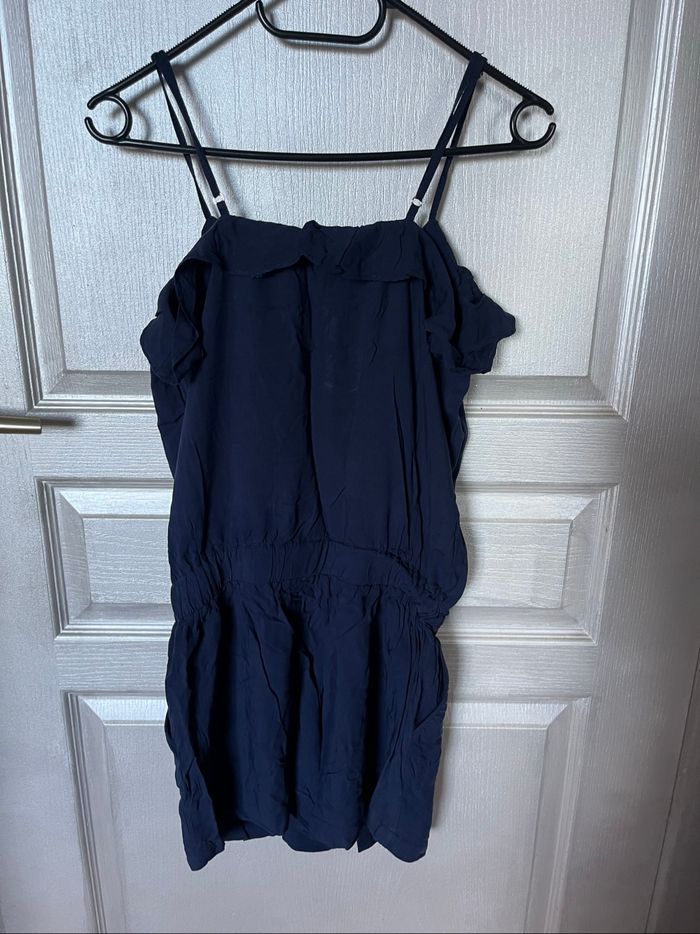 Combi short à volants bleu marine - photo numéro 3