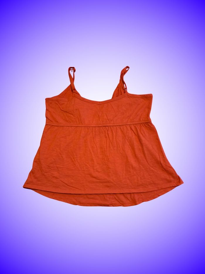 Débardeur Camisole Évasé Kiabi – Couleur Corail/Terre Cuite – Taille 42 XL 44 XXL – Très Bon État - photo numéro 2