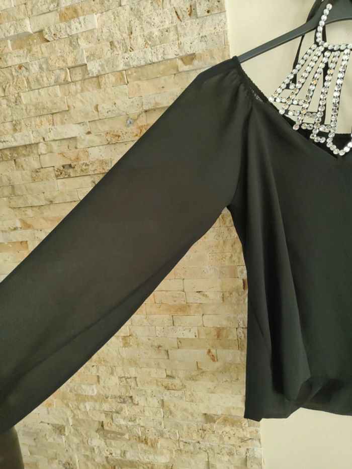 Haut noir strass - photo numéro 2