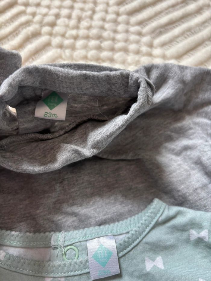 2 tee shirt manches longues fille 23 mois TEX - photo numéro 3