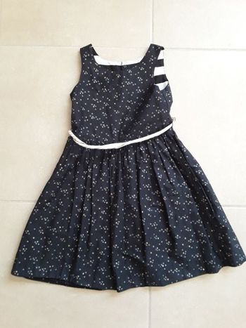 Robe de fêtes réversible noir blanc doré 6 ans KIABI TBE
