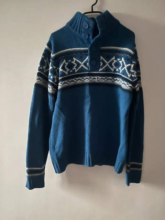 Pull scandinave bleu Pull&Bear homme M