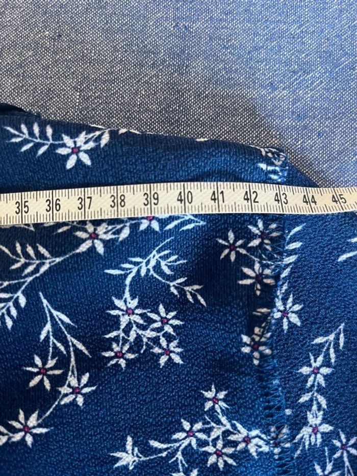 Robe bleu chic curvy imprimé petites fleurs blanches taille 46 - photo numéro 8