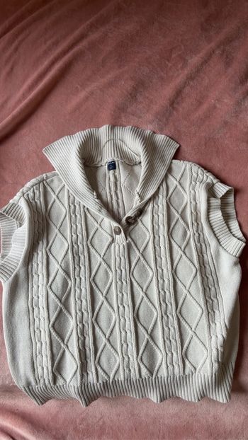 Pull sans manche en laine