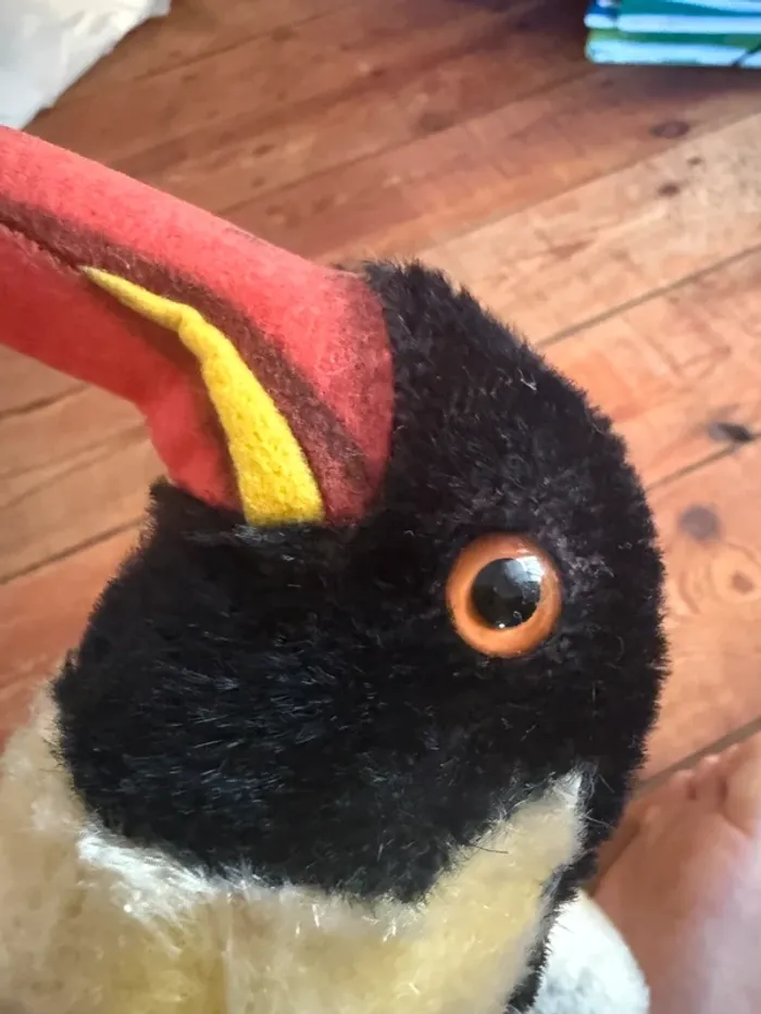 Peluche rigide ancienne Steiff 33cm grande pingouin manchot pinguin Antarctique articulée - photo numéro 10