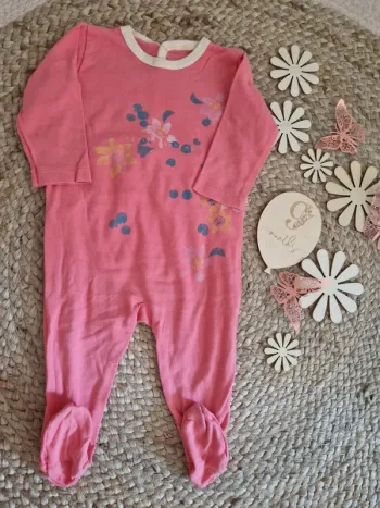 Pyjama léger 1 pièce rose Petit Béguin bébé fille 9 mois