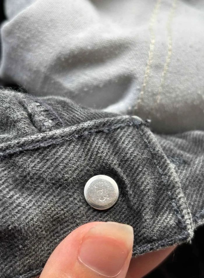 Jean Levi’s 619 regular straight droit taille haute gris anthracite 80/90s vintage Canada W36 XL/46 - photo numéro 9