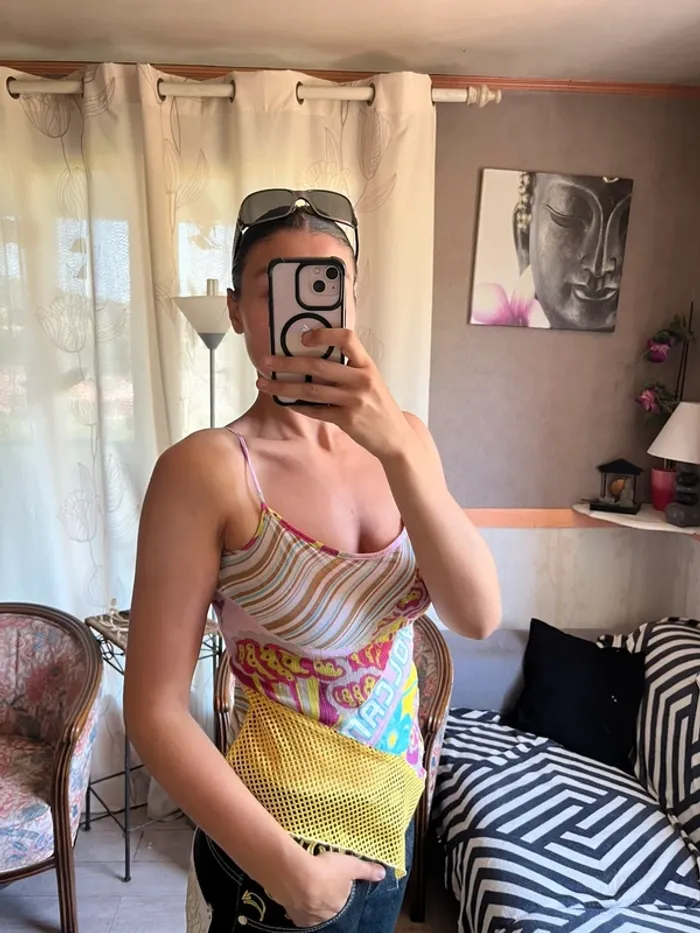 Top débardeur coquette diesel vintage y2k rétro 2000yer - photo numéro 2