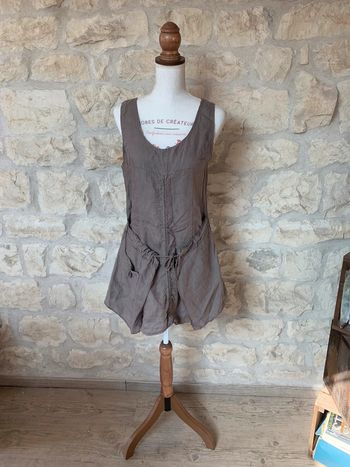 Tunique en lin marron taille 38