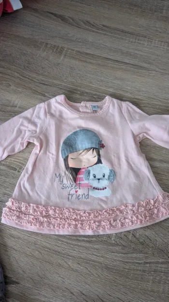 T-shirt manches longues bébé fille