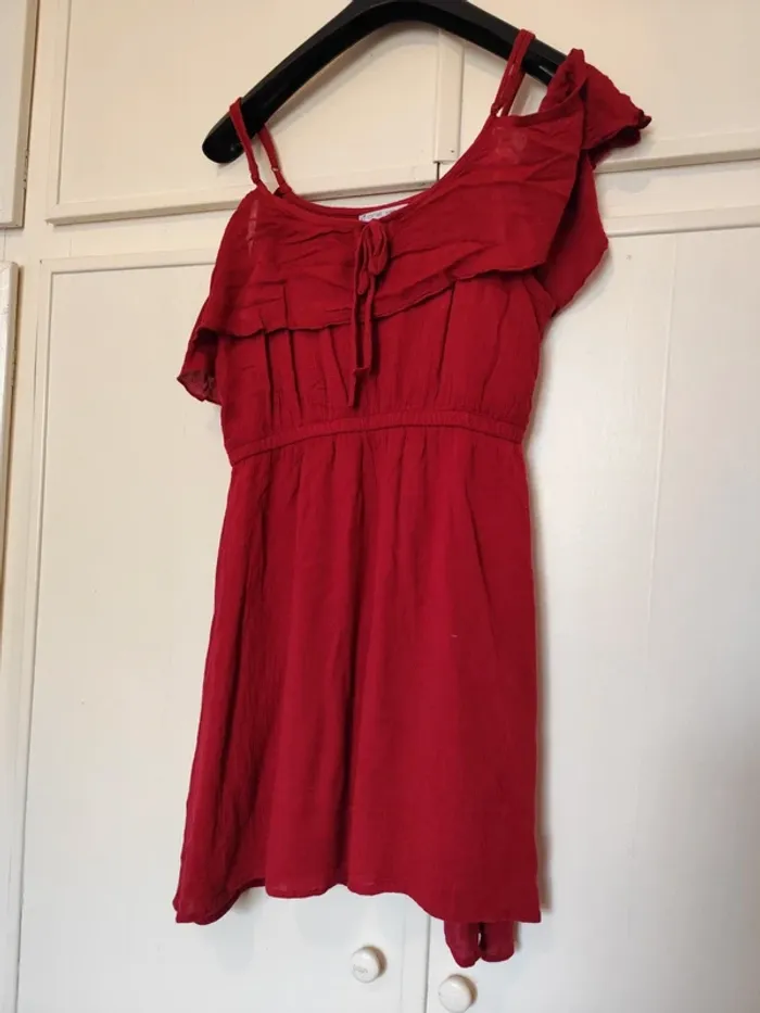 Robe bordeaux épaules dénudées L - photo numéro 2