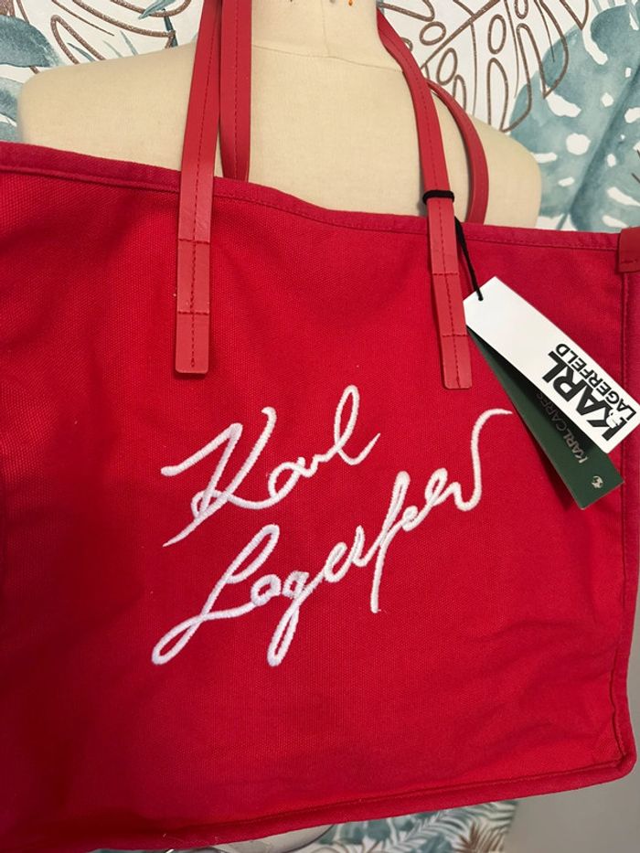 Sac tote bag Karl Lagerfeld rouge neuf - photo numéro 2