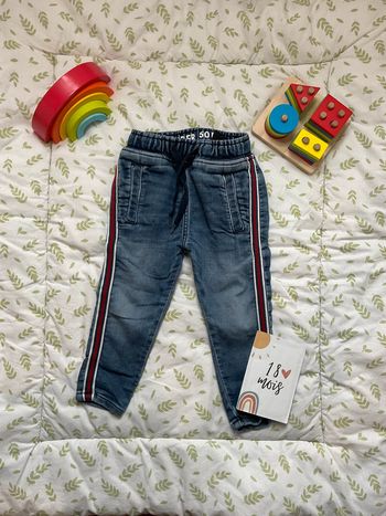 jean bleu lien de serrage 18 mois 12/18 mois