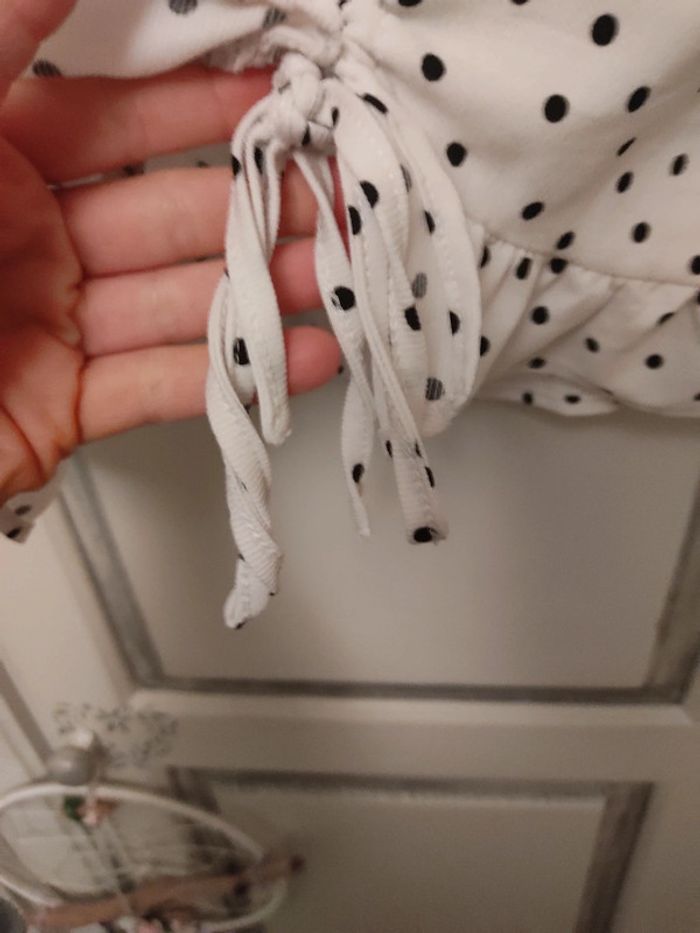 Top blanc a pois - photo numéro 2