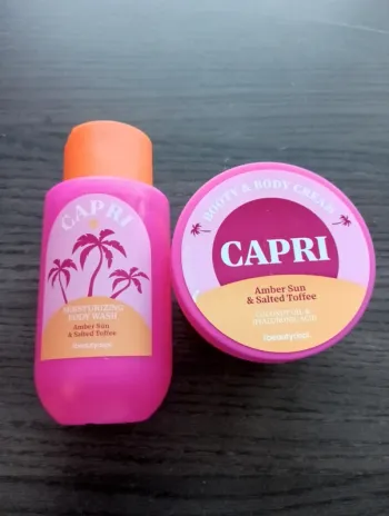 Lot crème et gel douche: ambre et acide hyaluronique