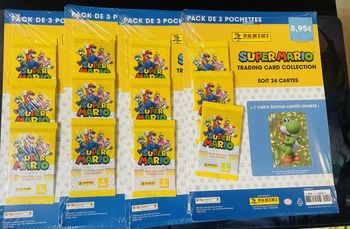 ✨ Vente Lot de 3 Boosters Super Mario + Carte Édition Limitée Yoshi ✨
