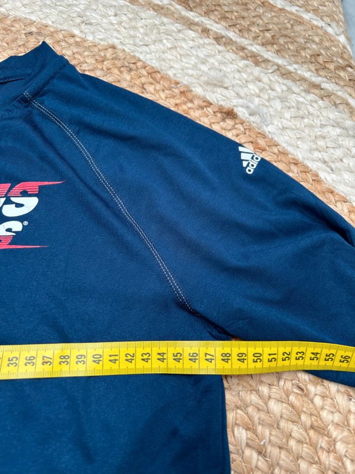 T-shirt Manches Longues Homme Adidas Marine | Taille XL | Très Bon État | Légère Trace | #TM59 - photo numéro 5