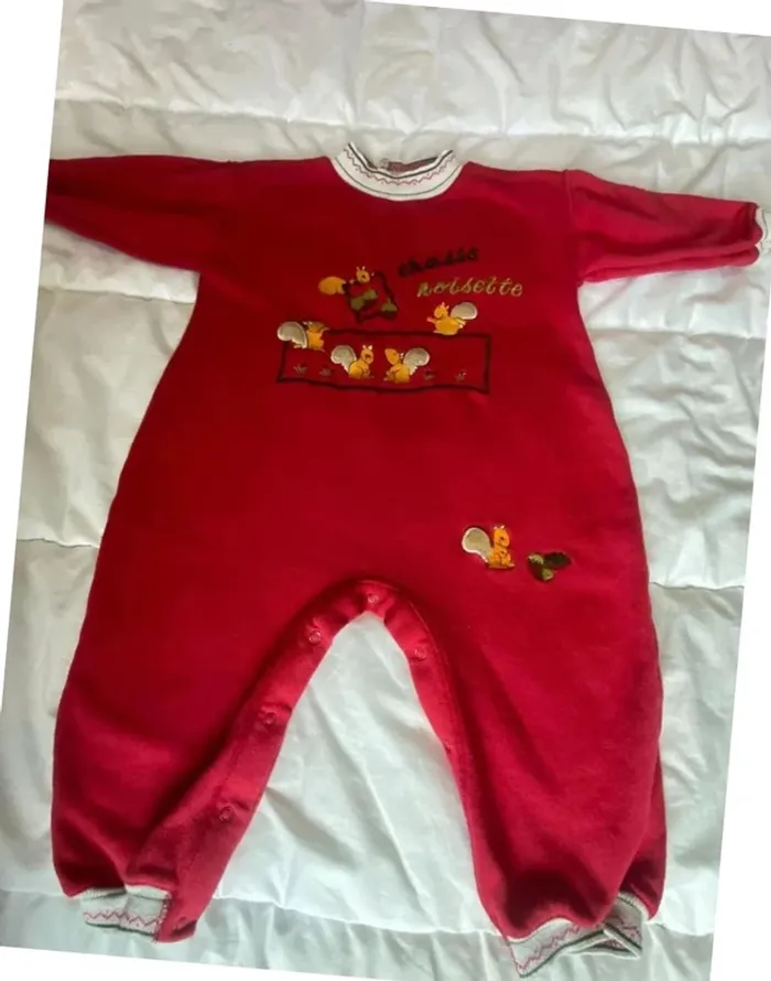 Pyjama vintage mixte 18 mois chasse noisette