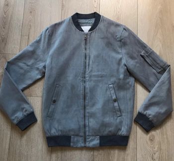 Veste / bombers effet daim gris Jules homme taille S