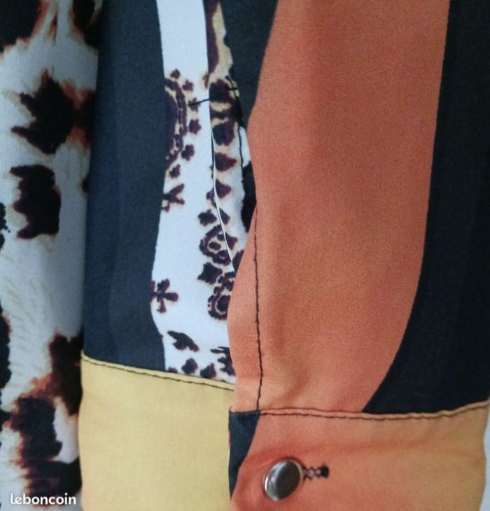 Robe chemise, longue chemise, multicolore - photo numéro 3