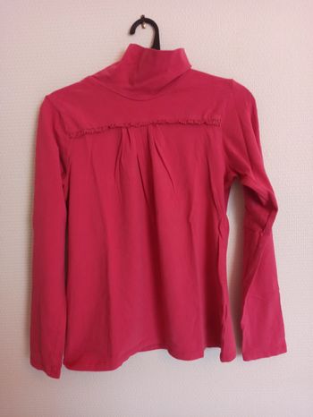 T-shirt col roulé rose Lisa rose 12 ans